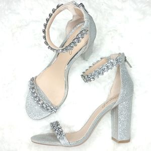 Mayra Silver Badgley Mischka Evening Shoe